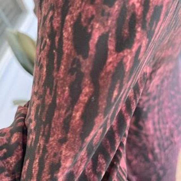 Lauren Ralph Lauren Stretch Jersey Knit Leopard Dress Print Size 10 Midi - Picture 10 of 12